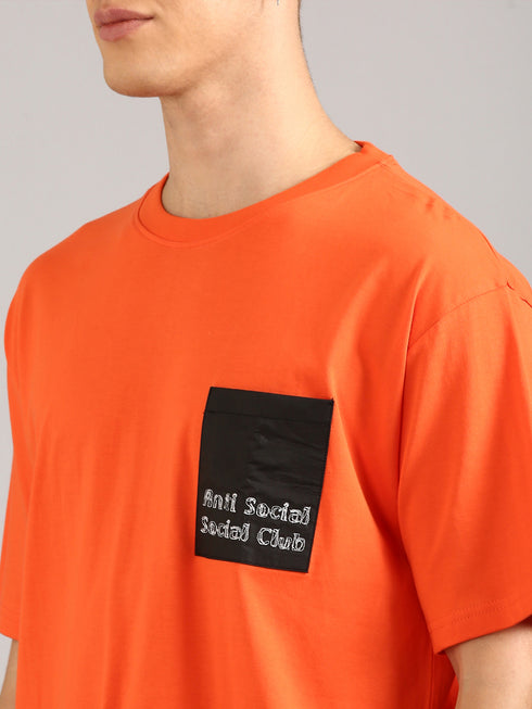Orange Printed Regular Fit Co-Ords Set